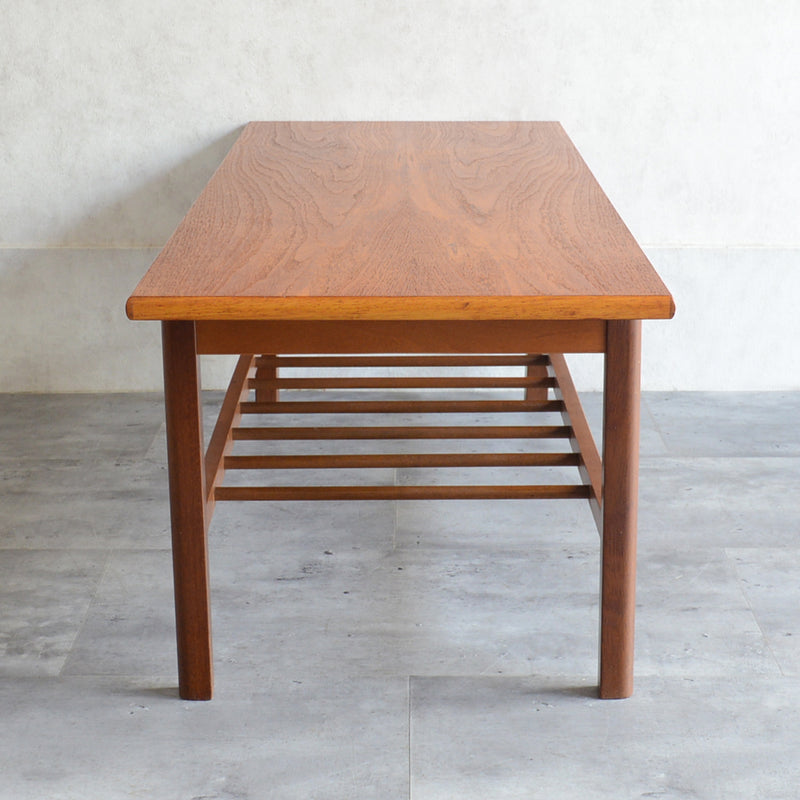 60S チーク ローテーブル 22（ラダー棚付）