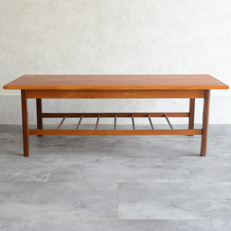 60S チーク ローテーブル 22（ラダー棚付）