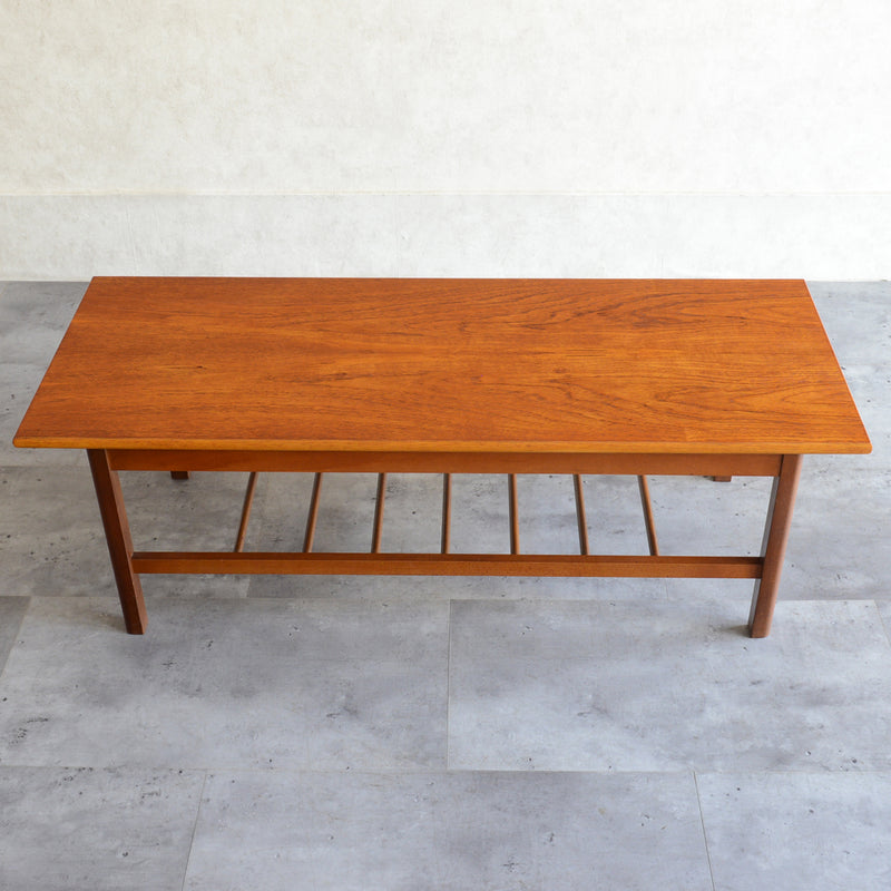 60S チーク ローテーブル 22（ラダー棚付）