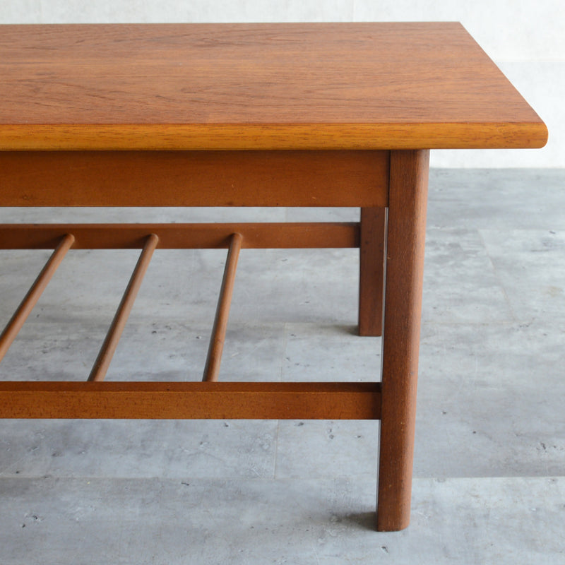 60S チーク ローテーブル 22（ラダー棚付）