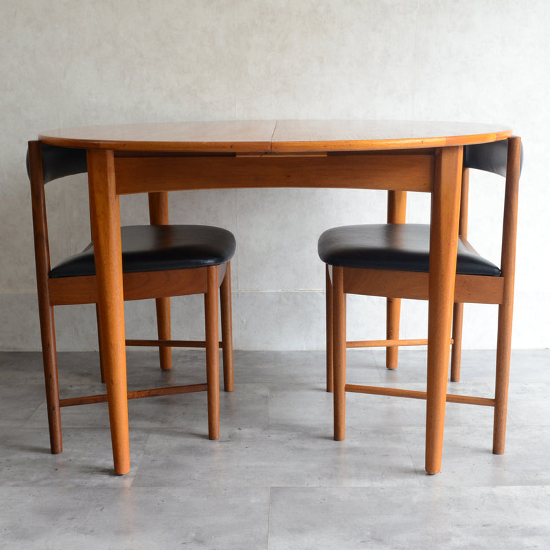 60S エクステンション ラウンドテーブル 02 (天板剥離再塗装済）