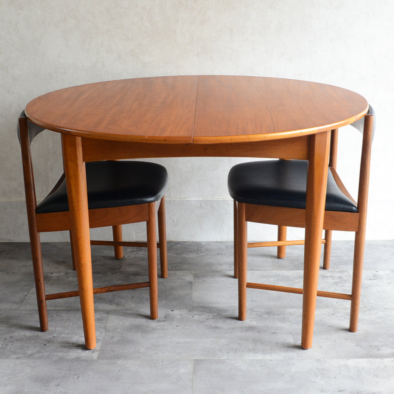 60S エクステンション ラウンドテーブル 02 (天板剥離再塗装済）