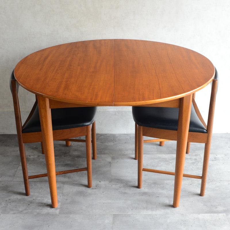 60S エクステンション ラウンドテーブル 02 (天板剥離再塗装済）