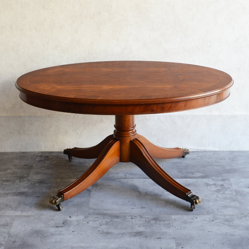 イギリスクラシック　オーバルサイドテーブル(ティルトップ）04　