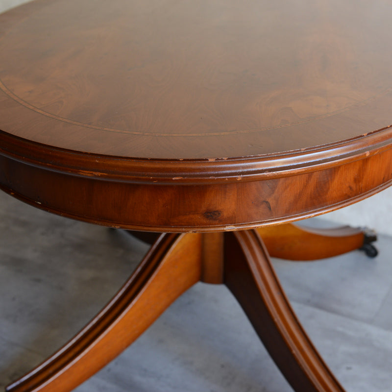 イギリスクラシック　オーバルサイドテーブル(ティルトップ）04　