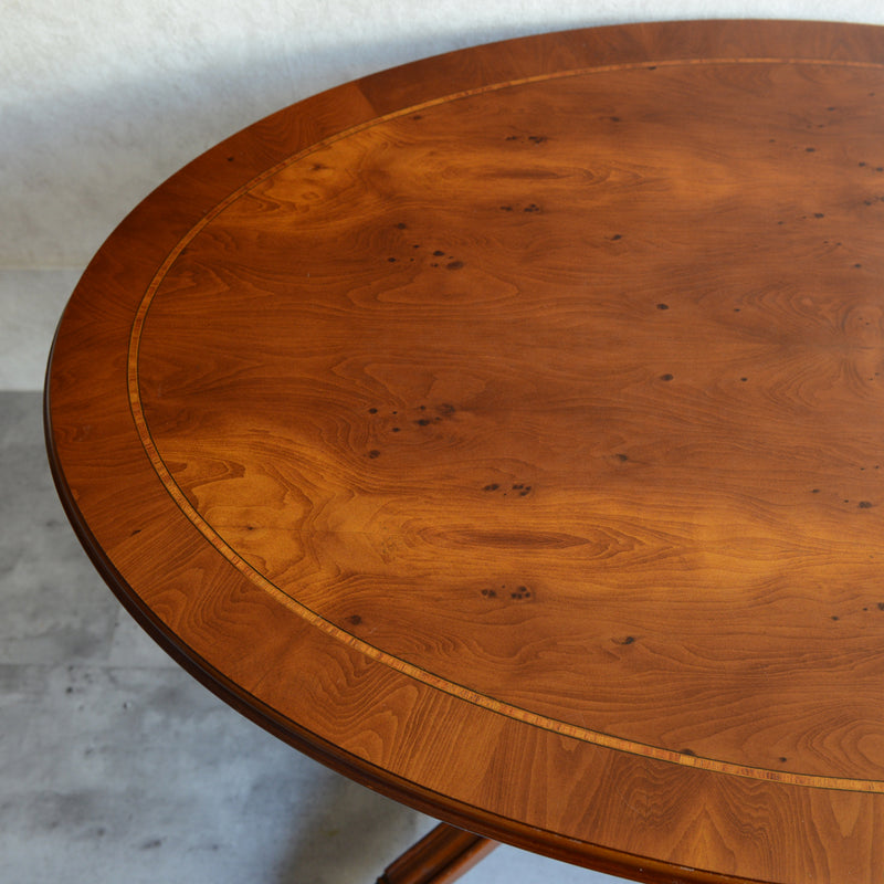 イギリスクラシック　オーバルサイドテーブル(ティルトップ）04　