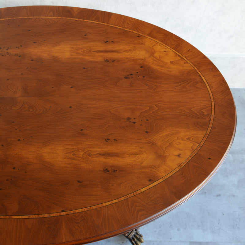 イギリスクラシック　オーバルサイドテーブル(ティルトップ）04　