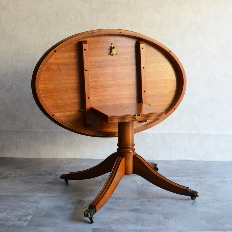 イギリスクラシック　オーバルサイドテーブル(ティルトップ）04　