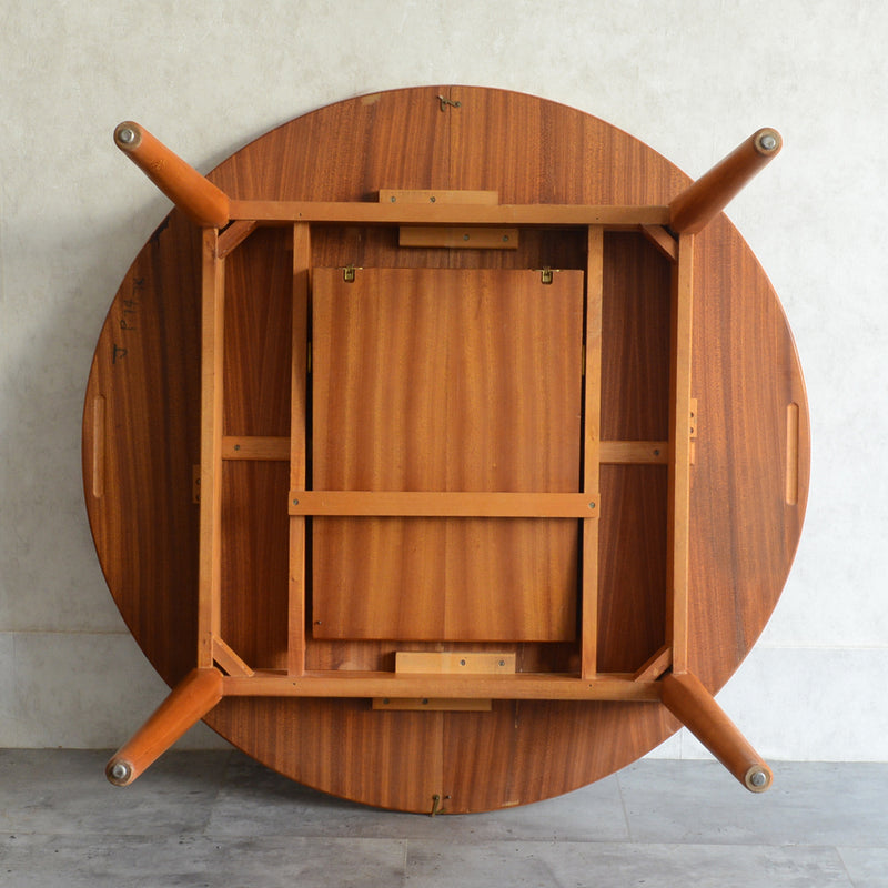 60S エクステンション ラウンドテーブル 02 (天板剥離再塗装済）