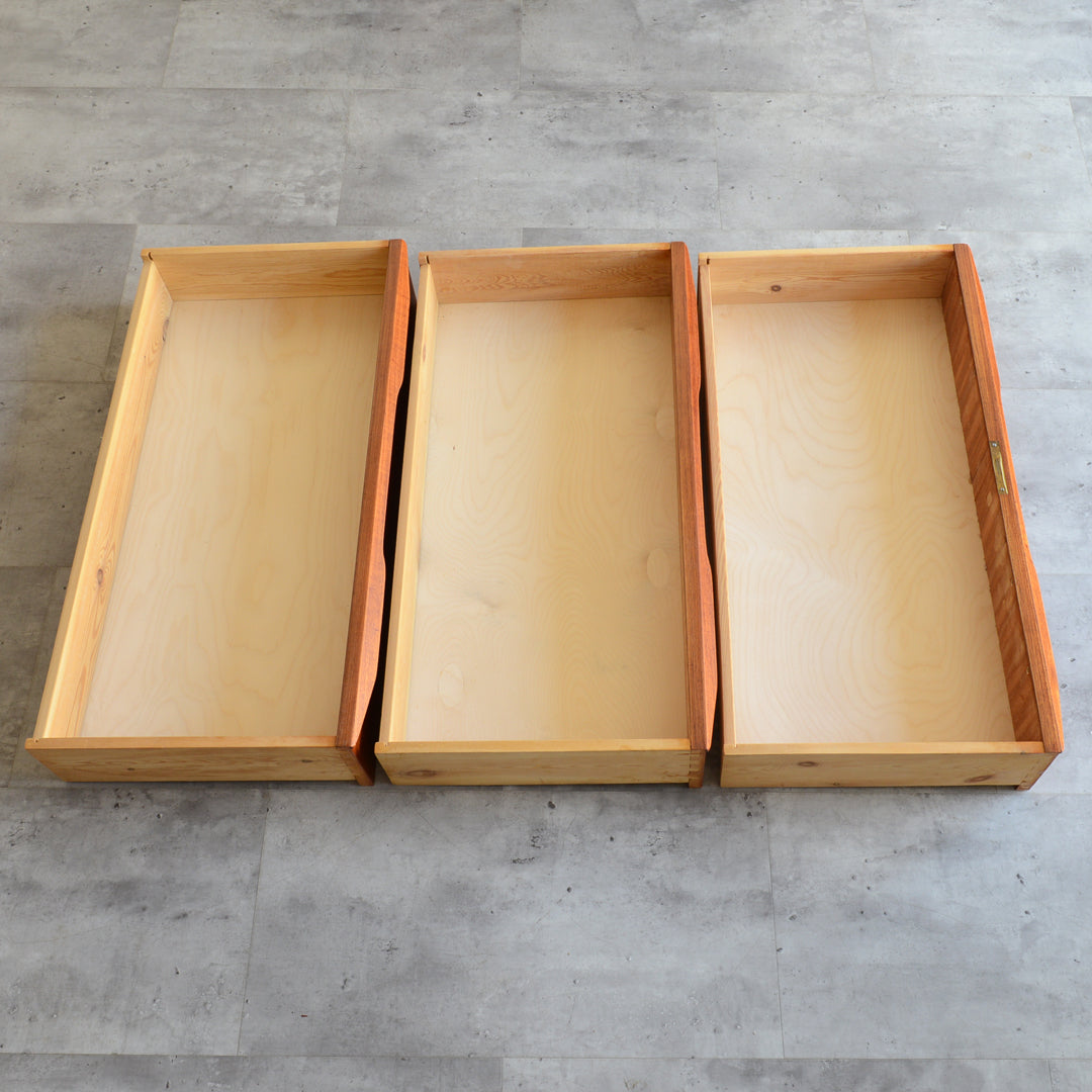 デンマークヴィンテージ  チーク３段チェスト 6-4(ウッドオイル仕上）