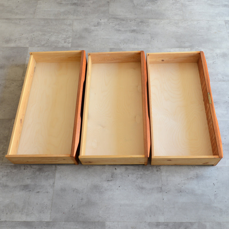 デンマークヴィンテージ  チーク３段チェスト 6-4(ウッドオイル仕上）