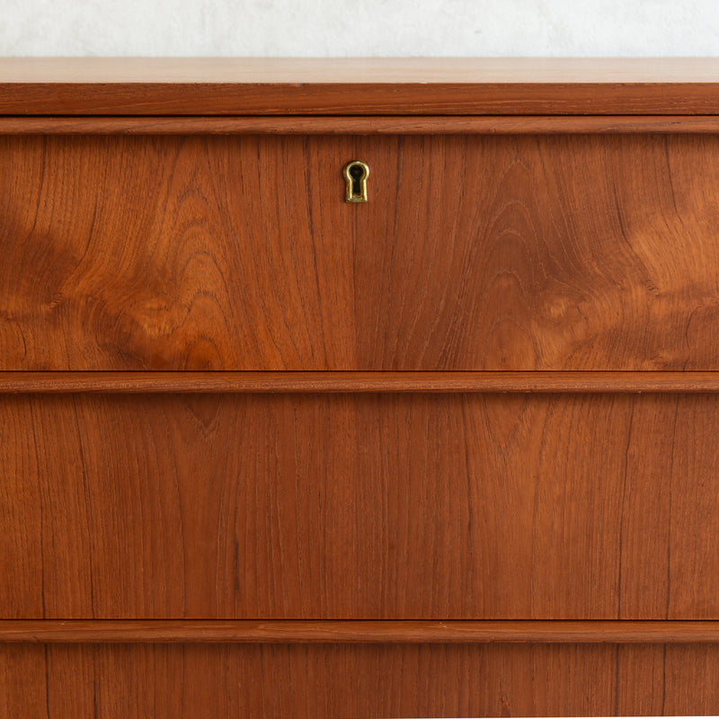 デンマークヴィンテージ　チーク3段チェスト　6-5