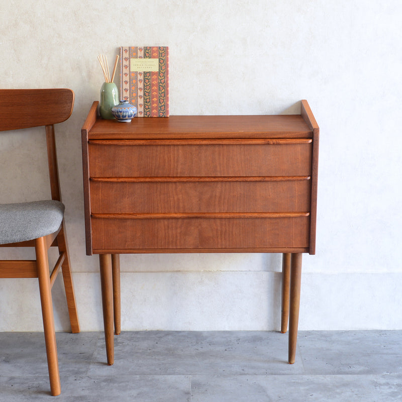 デンマーク　ヴィンテージ チークチェスト6-1(3段) (ウッドオイル仕上）