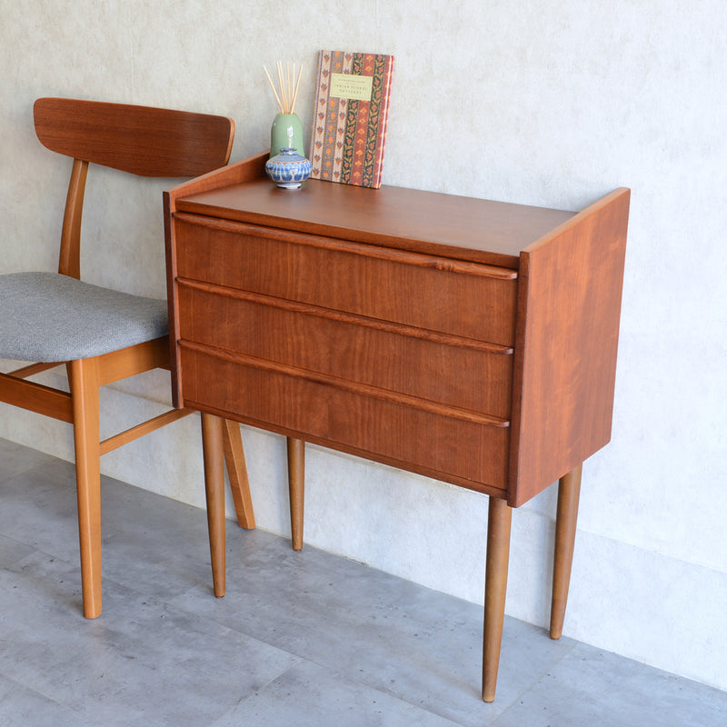 デンマーク　ヴィンテージ チークチェスト6-1(3段) (ウッドオイル仕上）