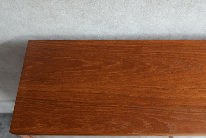 ガラス&チーク　ナローキャビネット005