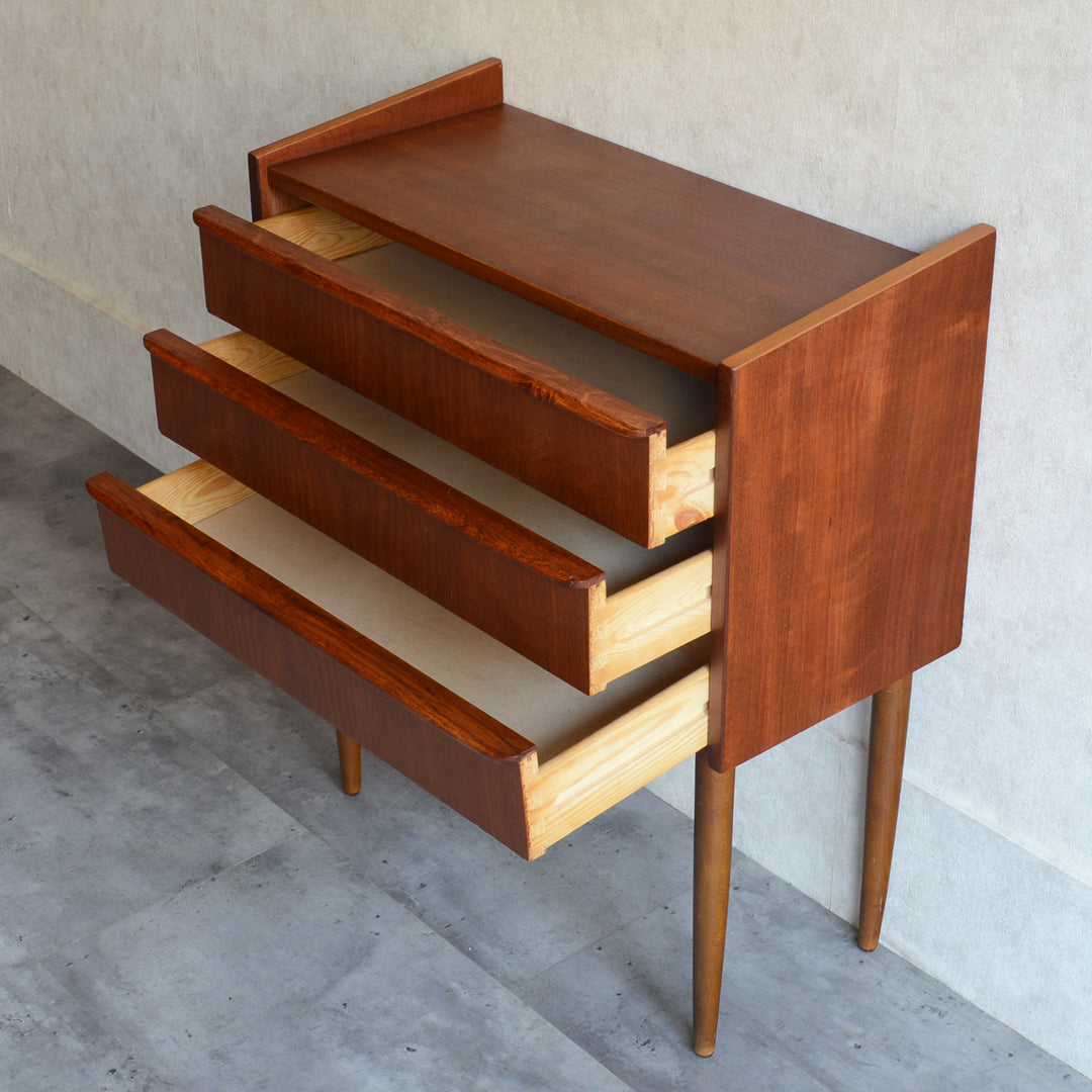 デンマーク　ヴィンテージ チークチェスト6-1(3段) (ウッドオイル仕上）