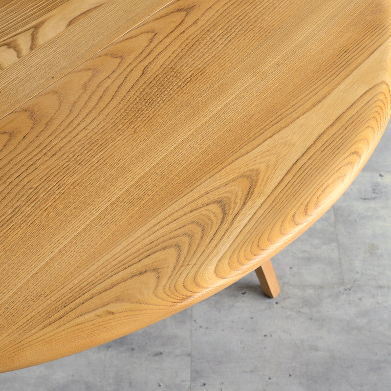 ERCOL アーコール ラウンド ドロップリーフテーブル 09（天板剥離再塗装済）
