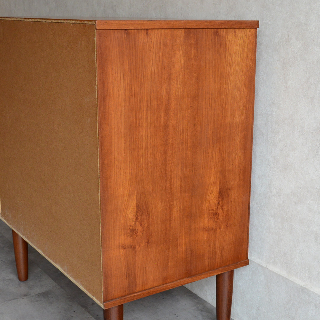 デンマークヴィンテージ  チークチェスト6-3(4段）鍵付 (ウッドオイル仕上）