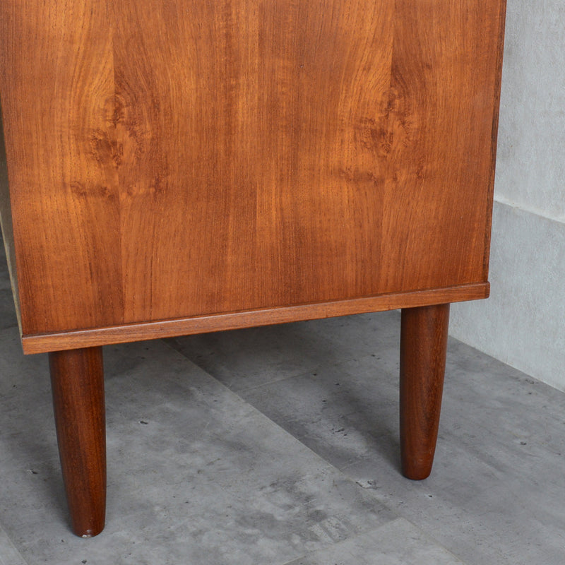 デンマークヴィンテージ  チークチェスト6-3(4段）鍵付 (ウッドオイル仕上）