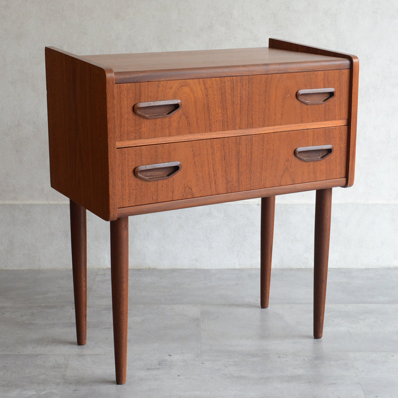 デンマーク チークチェスト(2段）6-6 (ウッドオイル仕上）