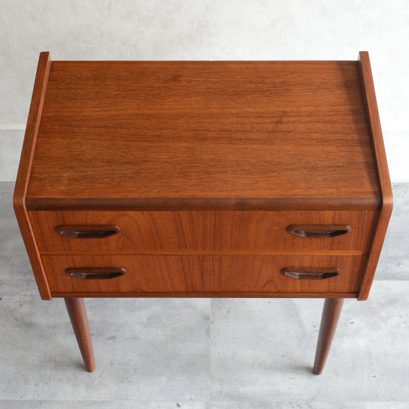 デンマーク チークチェスト(2段）6-6 (ウッドオイル仕上）