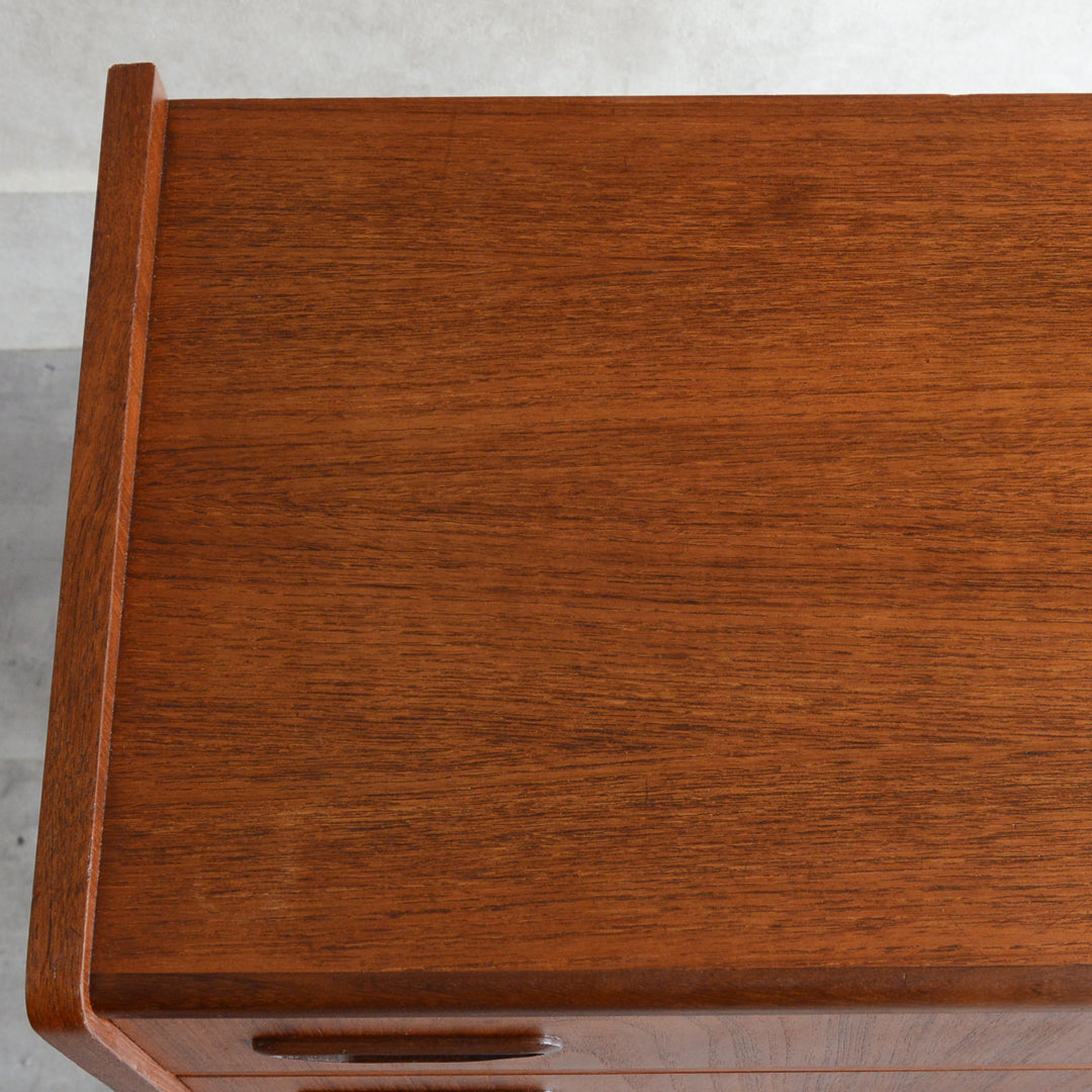 デンマーク チークチェスト(2段）6-6 (ウッドオイル仕上）