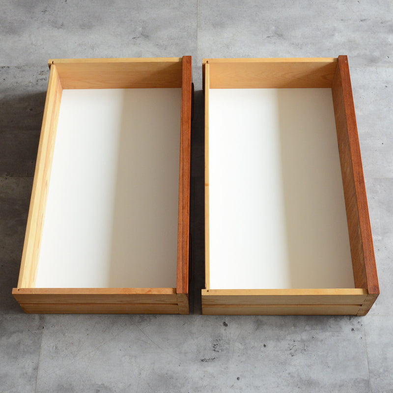 デンマーク チークチェスト(2段）6-6 (ウッドオイル仕上）