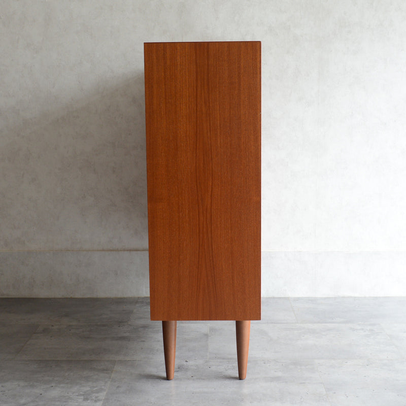 デンマーク ヴィンテージシェルフ 5-6 木扉付(ウッドオイル仕上げ）