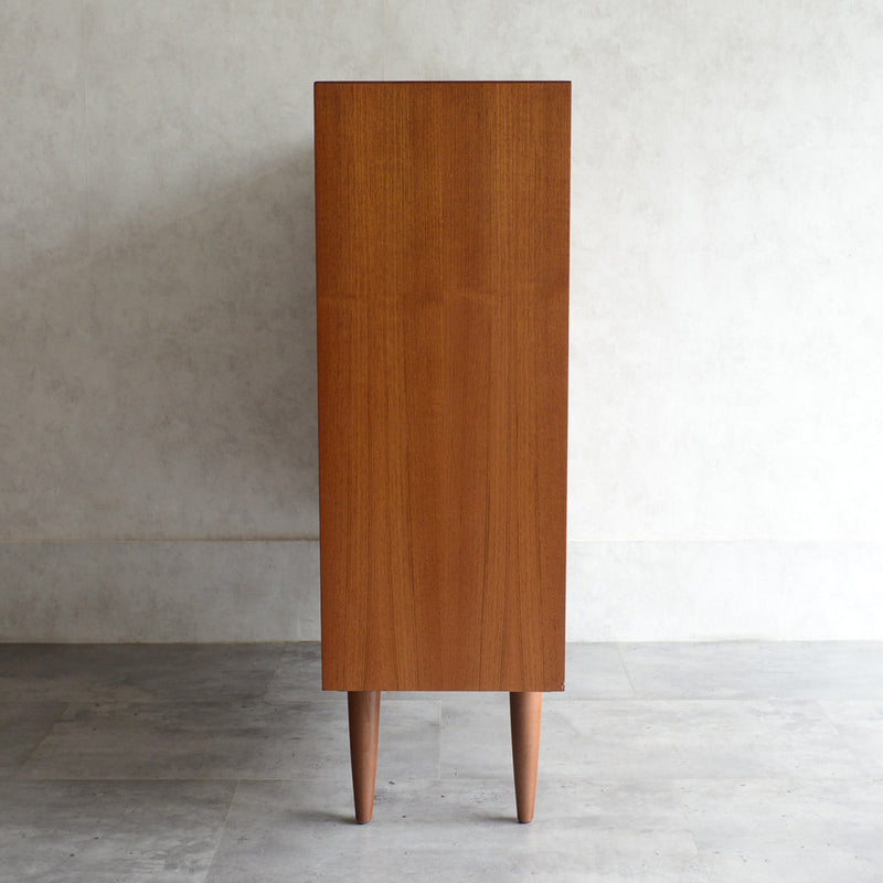 デンマーク ヴィンテージシェルフ 5-6 木扉付(ウッドオイル仕上げ）