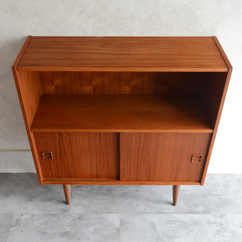 デンマーク ヴィンテージシェルフ 5-6 木扉付(ウッドオイル仕上げ）