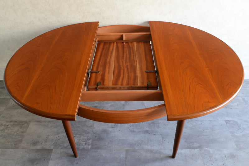 Ｆ様見学予約商品 G-PLAN ジープラン　エクステンション ラウンドテーブル72 （天板剥離再塗装済）