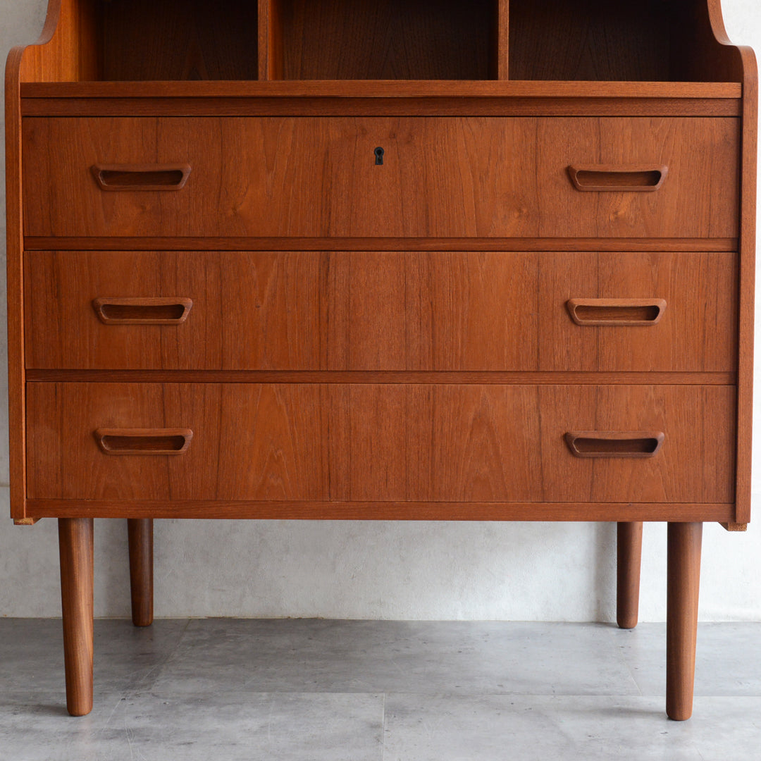 A様見学予約商品デンマークヴィンテージ　チークビューロー3-32(ミラー付き)