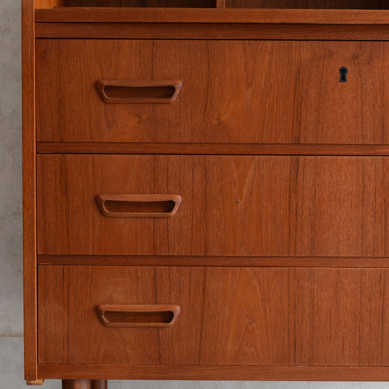 A様見学予約商品デンマークヴィンテージ　チークビューロー3-32(ミラー付き)