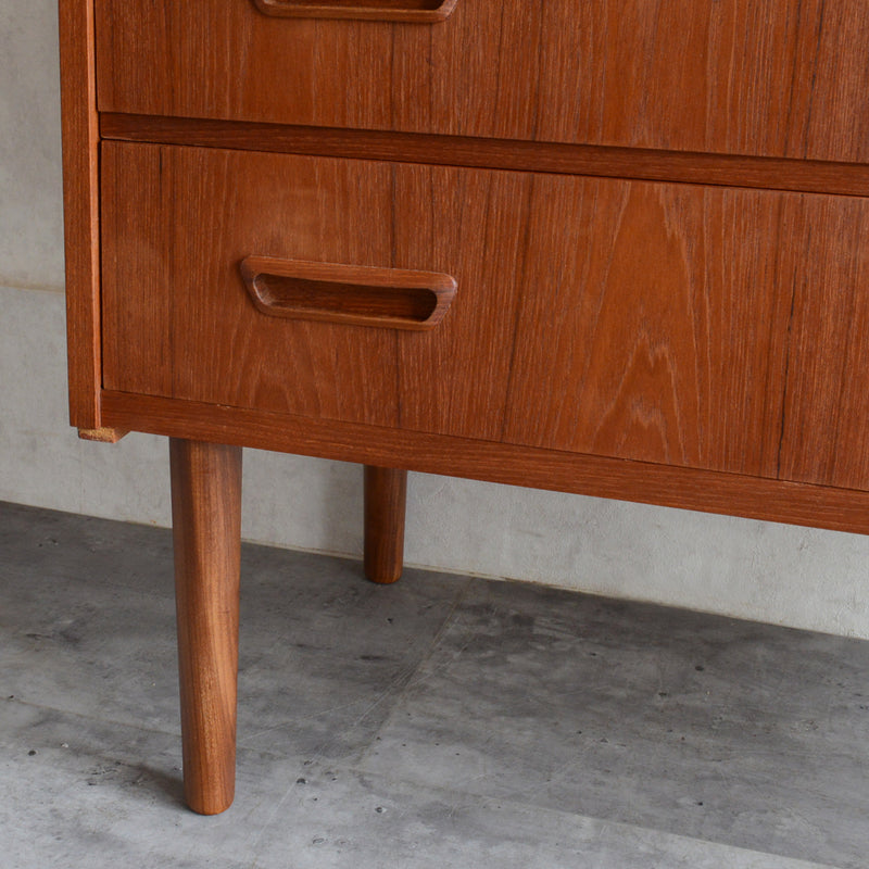 A様見学予約商品デンマークヴィンテージ　チークビューロー3-32(ミラー付き)