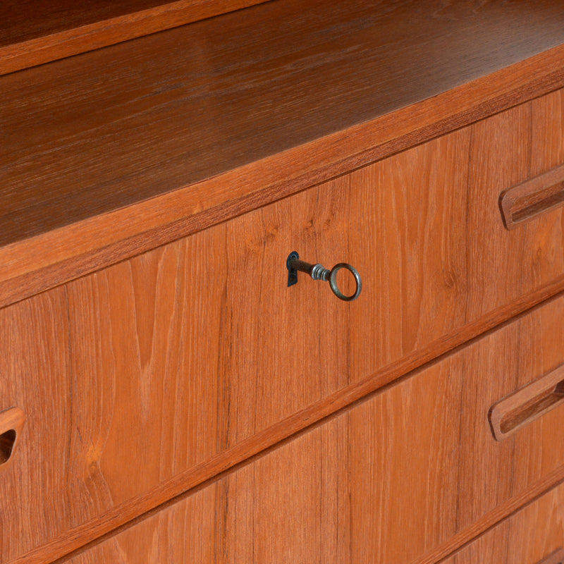 A様見学予約商品デンマークヴィンテージ　チークビューロー3-32(ミラー付き)