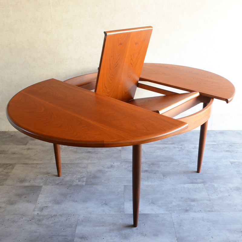 Ｆ様見学予約商品 G-PLAN ジープラン　エクステンション ラウンドテーブル72 （天板剥離再塗装済）