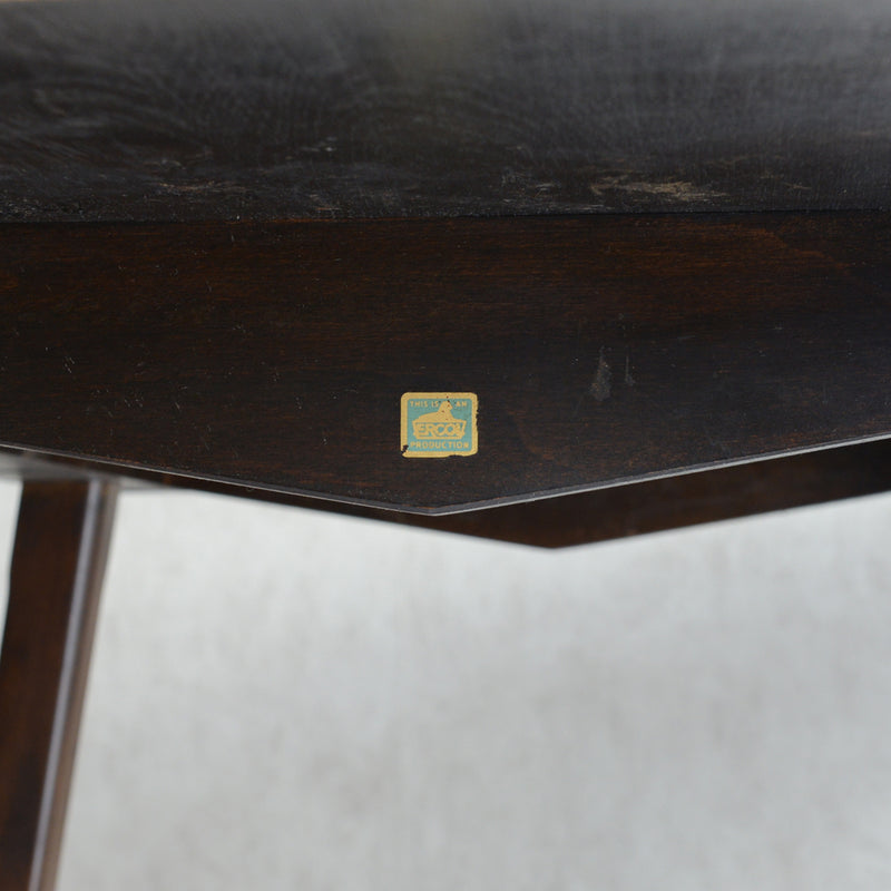 ERCOL アーコール ラウンド ドロップリーフテーブル ④（天板剥離再塗装済）