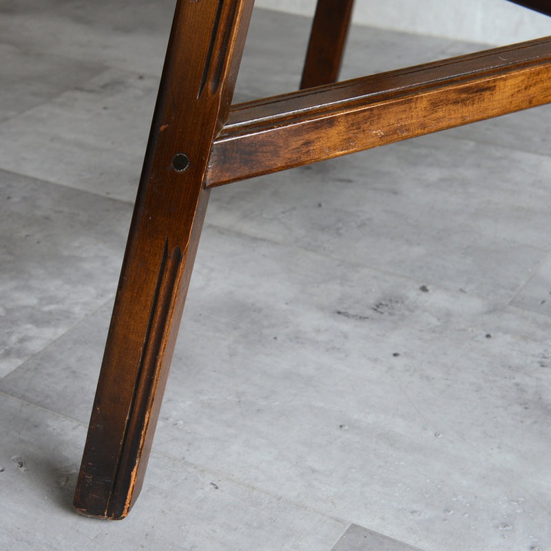 ERCOL アーコール ラウンド ドロップリーフテーブル ④（天板剥離再塗装済）