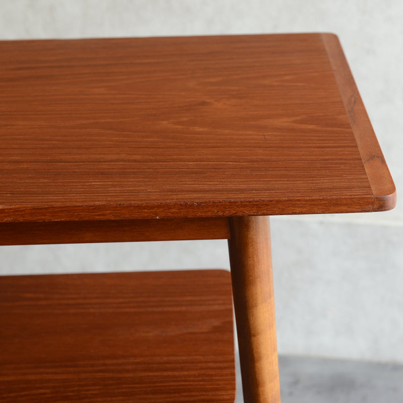 デンマーク ヴィンテージ　棚付サイドテーブル 5-2（ウッドオイル仕上）