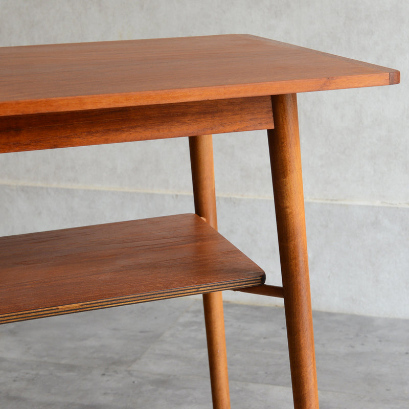 デンマーク ヴィンテージ　棚付サイドテーブル 5-2（ウッドオイル仕上）