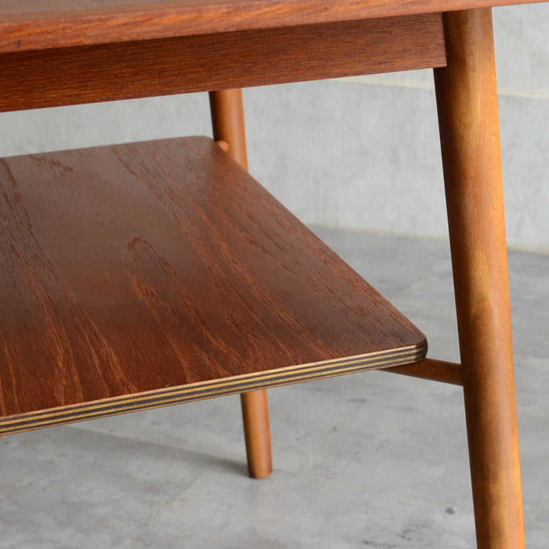 デンマーク ヴィンテージ　棚付サイドテーブル 5-2（ウッドオイル仕上）