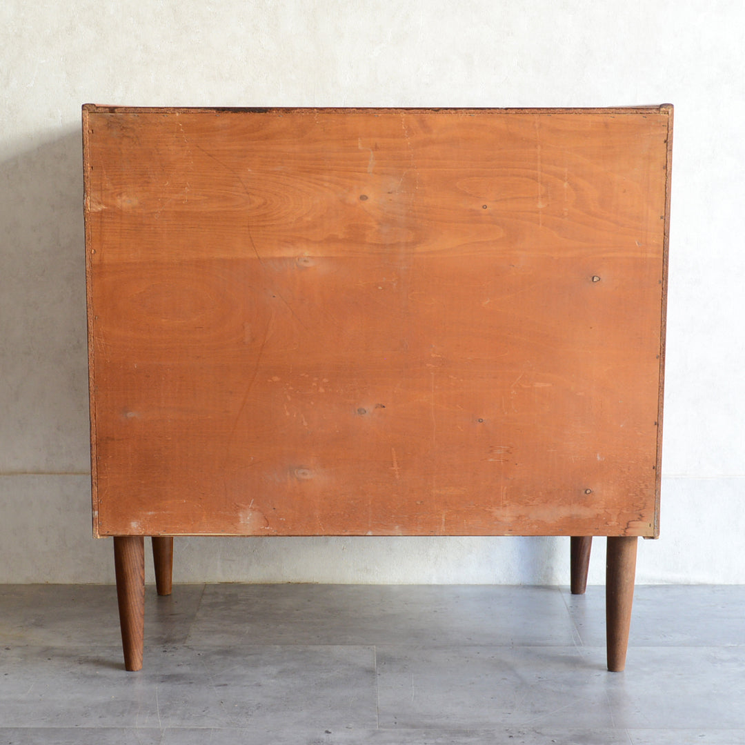 デンマークヴィンテージ  チーク４段チェスト 5-3(ウッドオイル仕上）鍵付