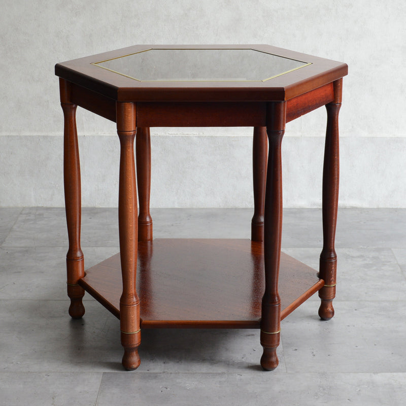 クラシック ガラストップ サイドテーブル06