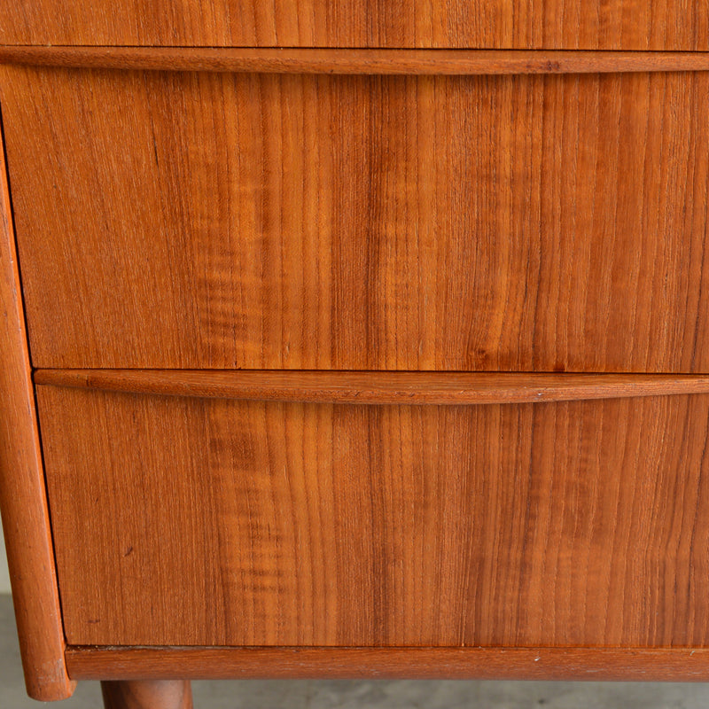 デンマークヴィンテージ  チーク４段チェスト 5-3(ウッドオイル仕上）鍵付