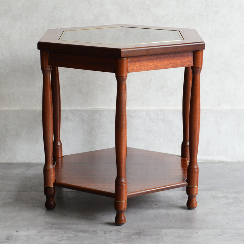 クラシック ガラストップ サイドテーブル06