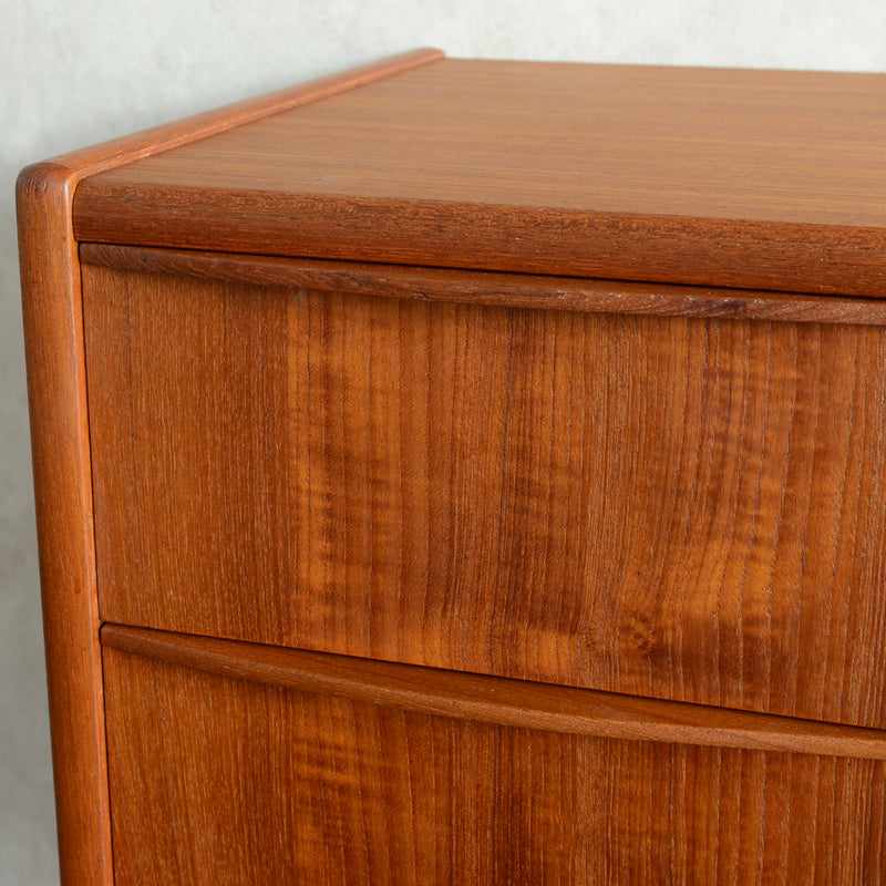 デンマークヴィンテージ  チーク４段チェスト 5-3(ウッドオイル仕上）鍵付