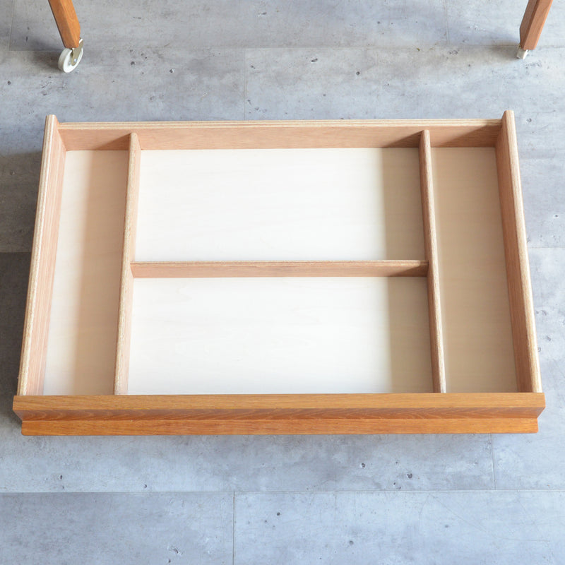 デンマークヴィンテージ  オークソーイングテーブル3-35