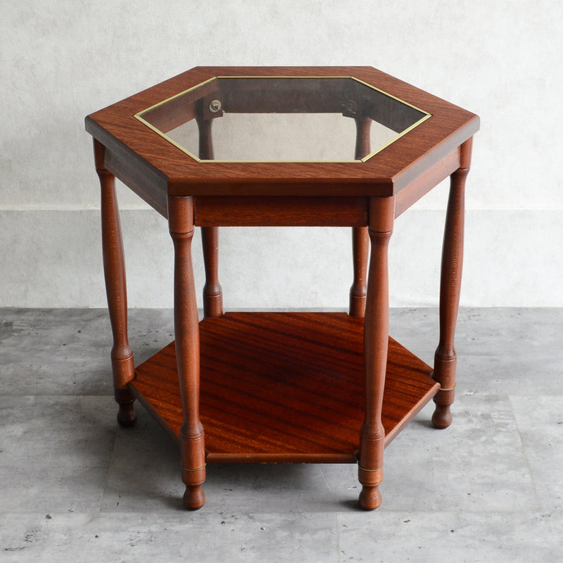 クラシック ガラストップ サイドテーブル06