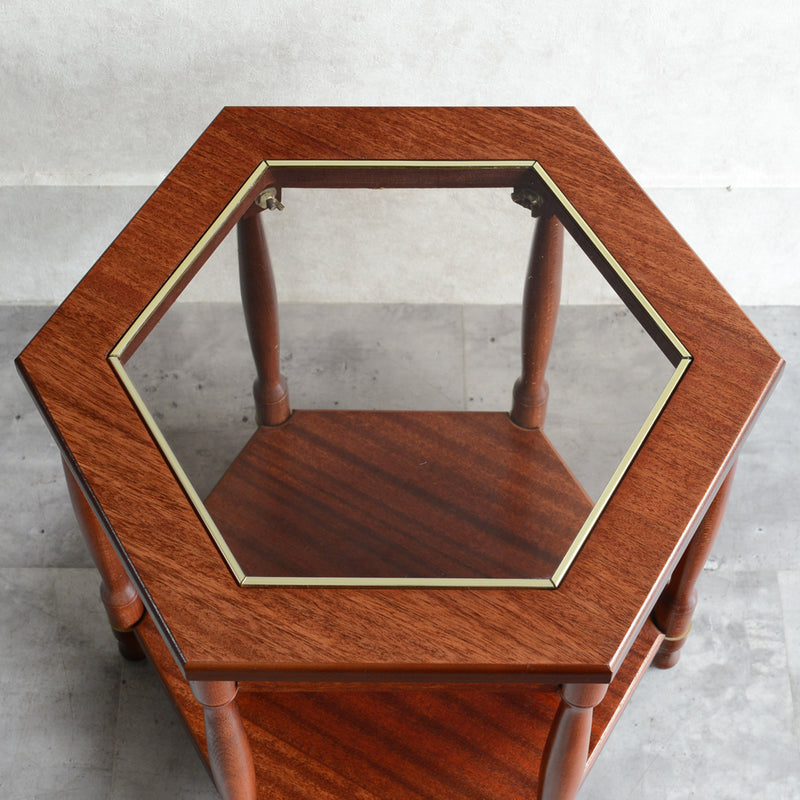 クラシック ガラストップ サイドテーブル06