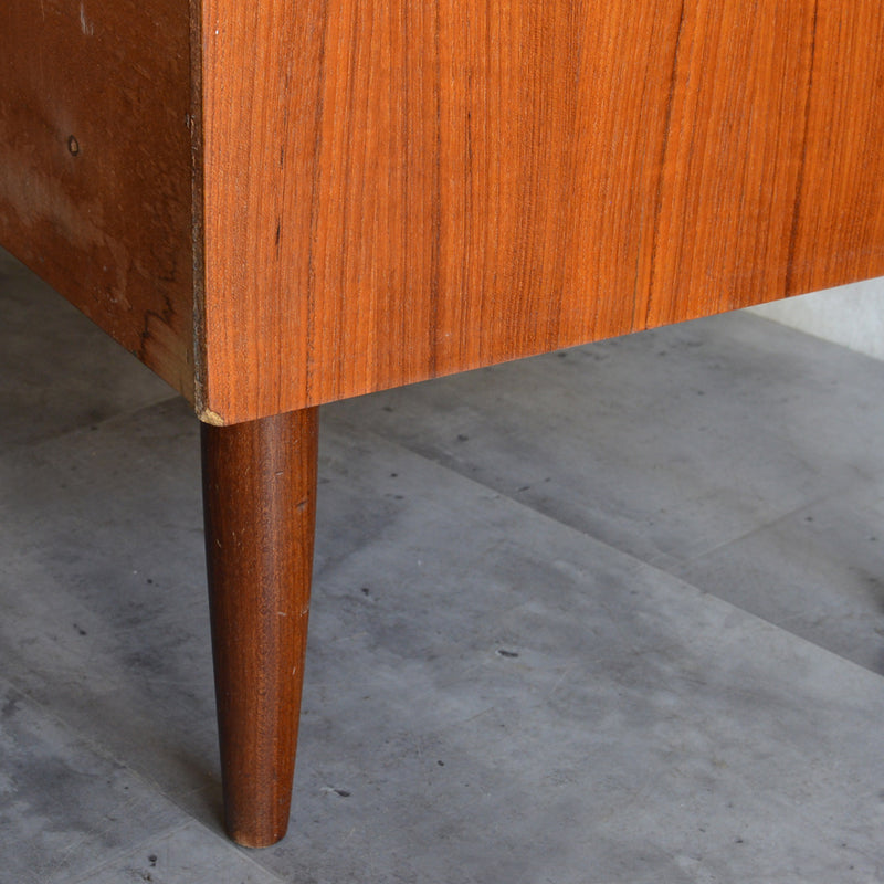 デンマークヴィンテージ  チーク４段チェスト 5-3(ウッドオイル仕上）鍵付